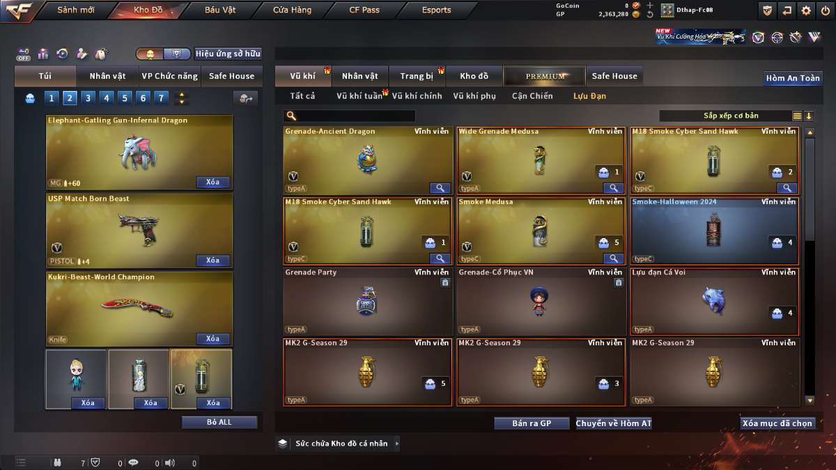 shop acc cf uy tin gia re